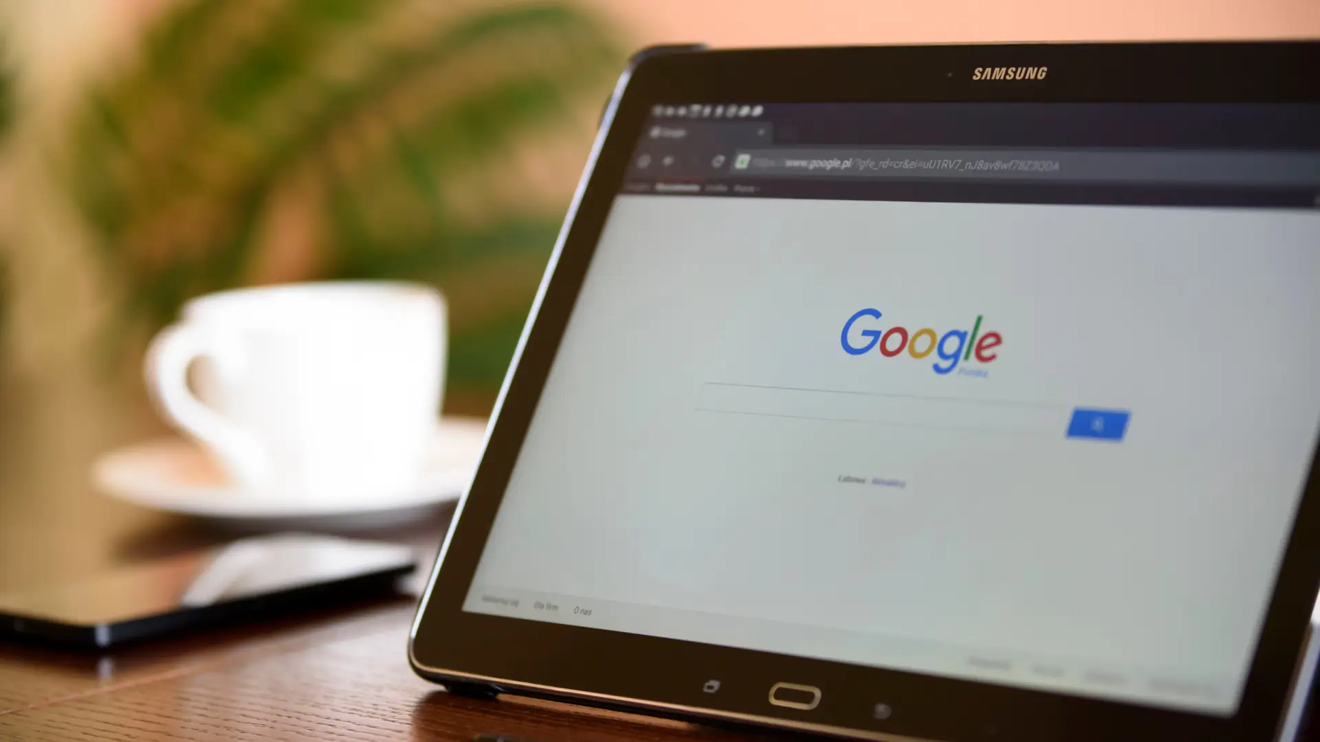 Person searching on google