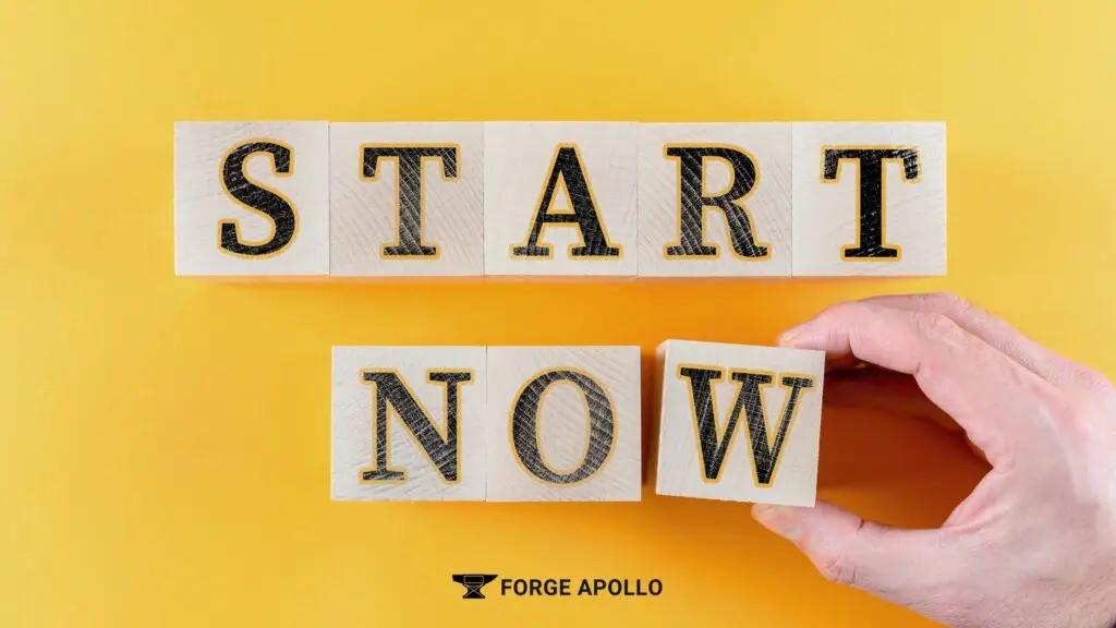 Hands holding blocks that say "Start Now"