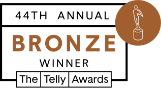 44th annual bronze winner of the telly awards