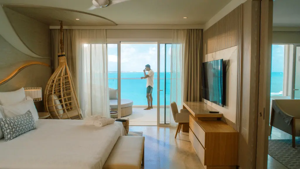 Hotel room at a resort