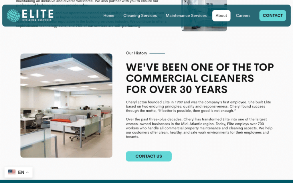 Website showing proper contrast requirements.