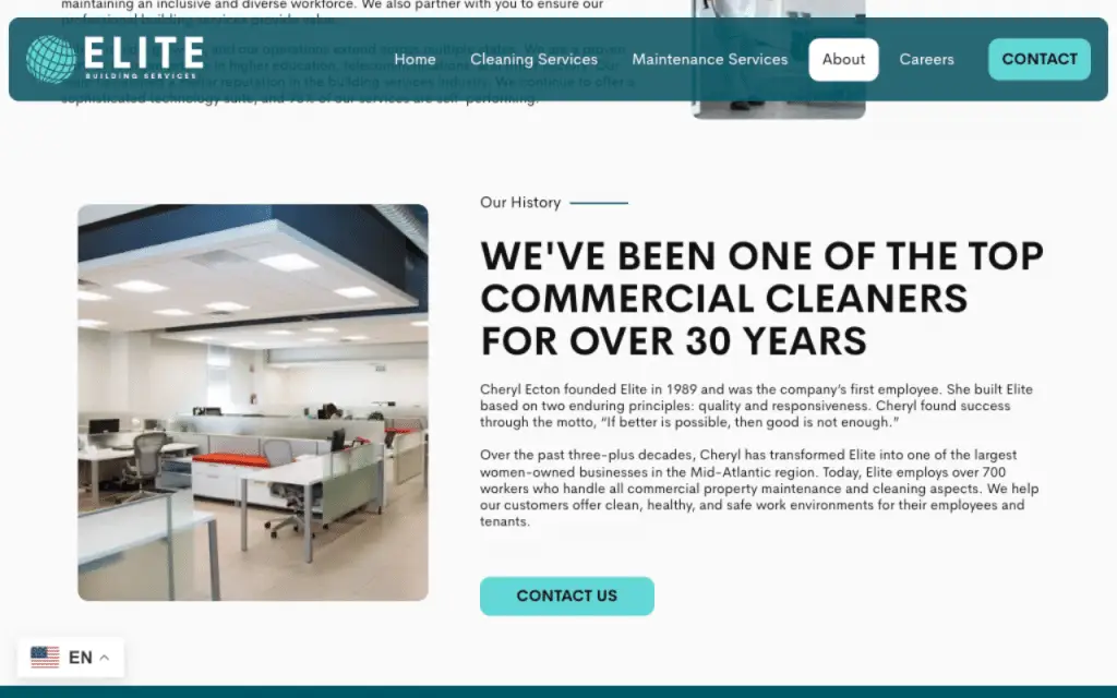 Website showing proper contrast requirements.