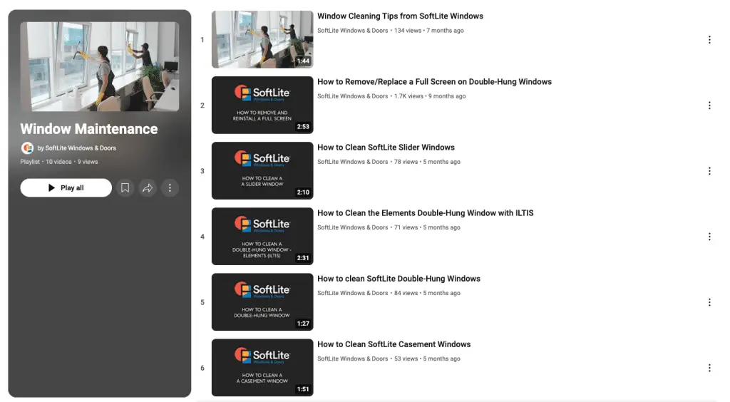 SoftLite Youtube video playlist