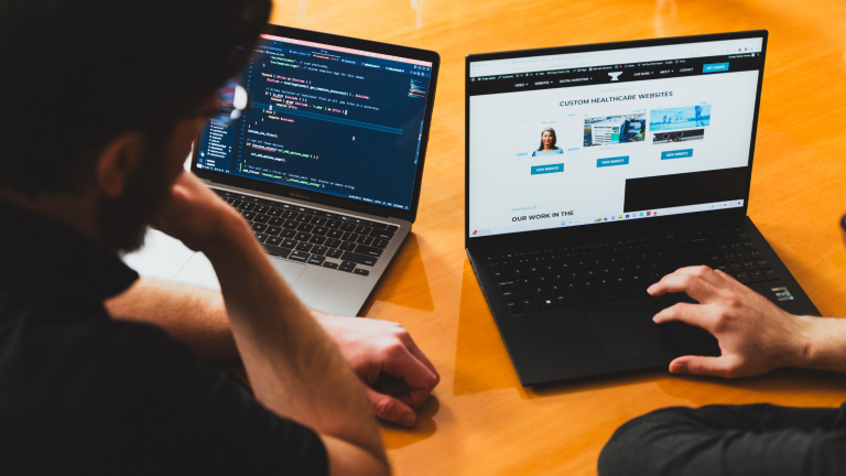 Graphic of building a website